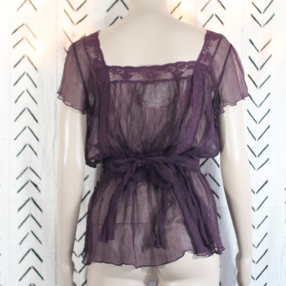 For Love And Liberty Tops For Love Liberty Sheer Burgundy